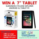 Win a 7 inch tablet with MYOmagh.com